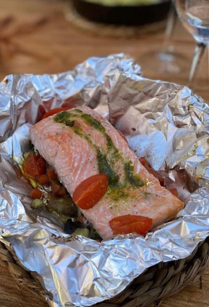 Salmón en Papillot
