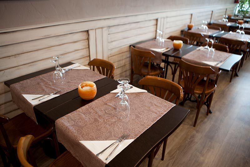 Centros de mesa del comedor del restaurante