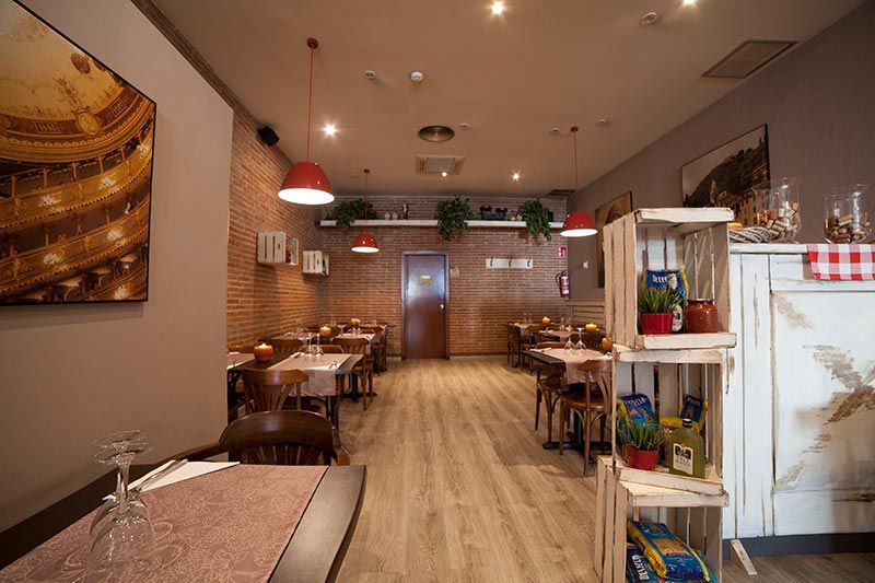 Interior del comedor del restaurante