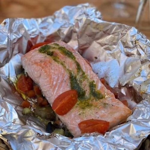 Salmón en Papillot