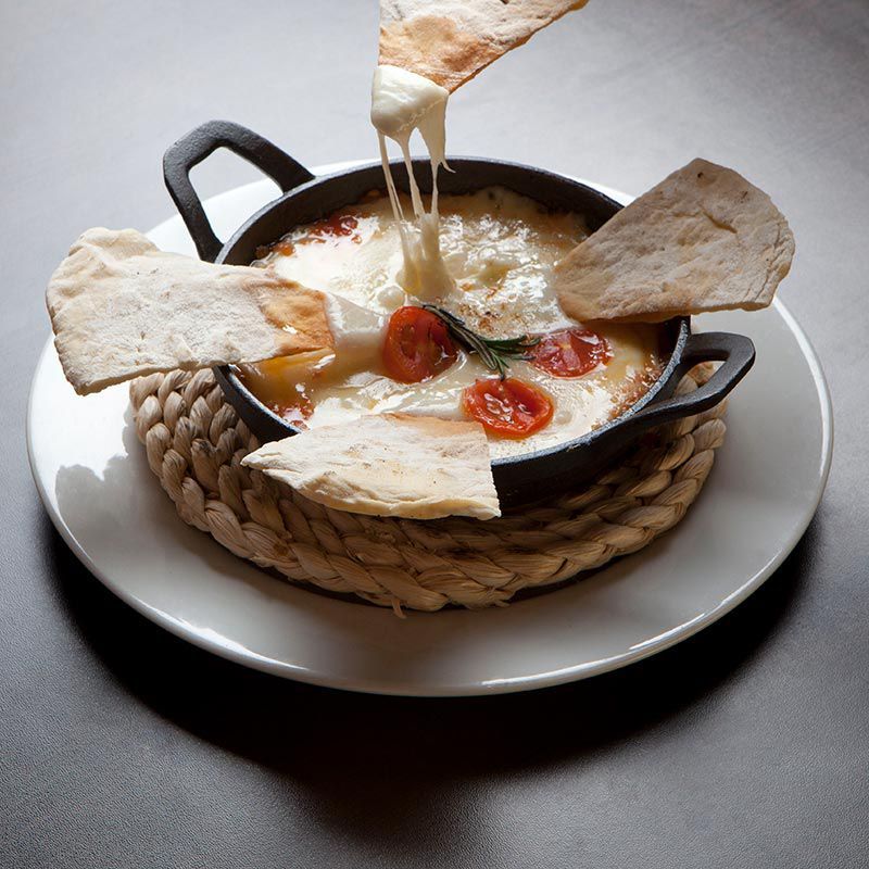 Queso provolone fundido